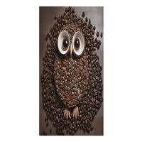 VstaDank Coffee Bean Owl Beach Towel Microfiber Oversized Beach Blanket Super Absorbent Soft Pool Ba
