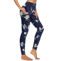 JIVRAJORQ Owl Disco Ball Yoga Pants Women with Pockets High Waisted Soft Stretch Tummy Control Leggi