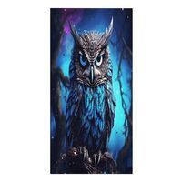 VstaDank Blue Owl Beach Towel Microfiber Oversized Beach Blanket Super Absorbent Soft Pool Bath Towe