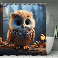 FekiLoot Cute Owl Shower Curtain Thick Weighted Shower Curtain Classic Unique Bath Curtains Heavy Du