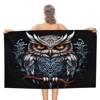 BTCOWZRV Owl Beach Towel Soft Bath Towel Skin-Friendly Double-Faced Pile Towels Large and Thick Pool