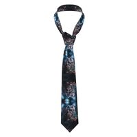 QAZWZML Stylish Owl Listening printed ties, ideal for business attire and casual parties.