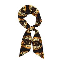 FHEDVBN Black Tree Owl Pumpkin Head Neck Scarf for Women Satin Head Scarves for Bag Hair Bandanas Ne