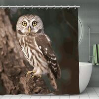JTREHY Wildlife Animal Owl Shower Curtain Heavy Duty Waterproof Shower Curtain Elegant Modern Farmho