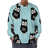 Owl Boo Sweatshirt Tops Pullovers Oversized Fall Jacket Sweatshirts Clothes 2023 M