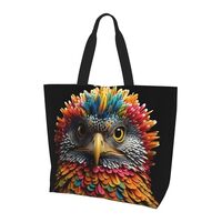 abstract buying of owls Ladies large capacity single shoulder shopping bag-Durable Water-Resistant L