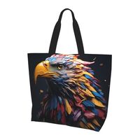 The colored owl Ladies large capacity single shoulder shopping bag-Durable Water-Resistant Lightweig