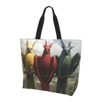 Colorful owl Ladies large capacity single shoulder shopping bag-Durable Water-Resistant Lightweight 