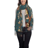 hgnblsip Owls On Tree Branches Print Fashion Fringed Scarves Soft Feeling Lightweight To Any Outfit 