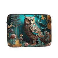 Owl Laptop Case 15 inch, Shockproof Protective Laptop Sleeve Travel Computer Bag Water Resistant Com
