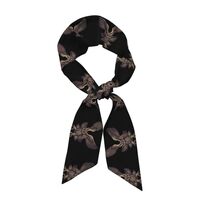 BLWSLC Flying owl Printed scarves, women's ties, can be used as wristbands, headbands, and hat 