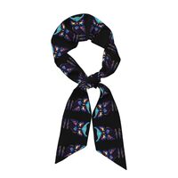 BLWSLC Cosmic Owl Printed scarves, women's ties, can be used as wristbands, headbands, and hat 