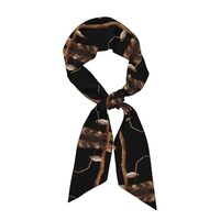 BLWSLC Owl on a branch Printed scarves, women's ties, can be used as wristbands, headbands, and