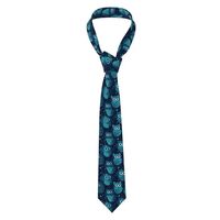 HJFCZH Blue Owl Printing New men's tie with silk print, durable for both daily and business use
