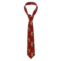 WHJSSF Owl Tree Branch Pattern New men's tie with silk print, durable for both daily and busine