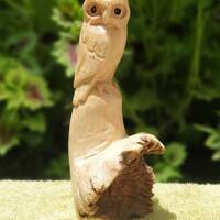 Tree Root Owl | Hand carved Owl | Owl carved from tree root | Home d&eacute;cor | Woodcraft | Collec