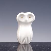 White Owl Sculpture, Handmade Porcelain Home D&eacute;cor, Symbol of Wisdom,Knowledge, Fathers Gift,