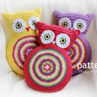 Crochet Pattern - Crochet Owl Cushion (Pattern No. 007) - INSTANT DIGITAL DOWNLOAD