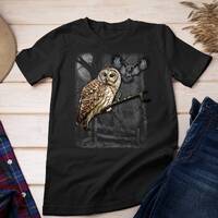 Owl T-Shirt, Owl Wilderness Tee, Moonlight Forest Shirt, Owls, Wildlife, Birds, Wings