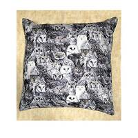 Great Gothic Owl Fabric Cushion Cover Fits 18" x 18" Decorative Case, great scatter cushio