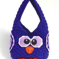 Owl crochet bag