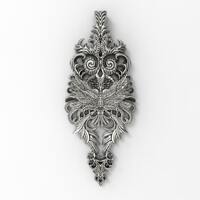 Gothic owl pendant