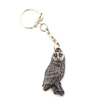 Owl Pewter Keyring - Barn Owl Gift - Owl Gifts - Owl Lover Gift - Owl Keychain - Owl Accessories - O