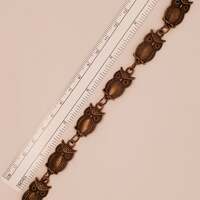 Owl Bracelet, 6 antique brass owls make up the bracelet, attached with oval jump rings, magnetic clo