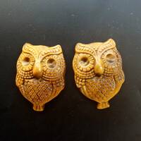 owl yellow Tiger eye stone pendant,Carved natural stone, Amulet Necklace Pendant Jewerly