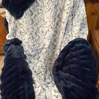 Snowy Owl Luxe Minky Paired with Shar Pei Minky