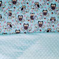 Personalized Baby Blanket, Owl Blanket, Floral Baby Blankets, Minky Baby Girl Blanket, Stroller Pet 