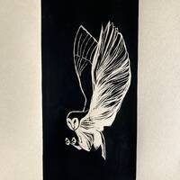 Original 'Night Owl' Lino Print