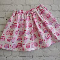 Girls Size 3 Toddler Skirt, Owl Skirt, Girls Valentines Outfit, Summer Skirt, Owl Theme Birthday