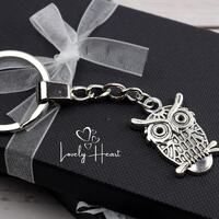 Metal Owl Keyring by Lovely Heart