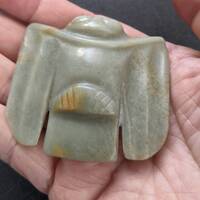 Neolithic Hongshan Cultural green jade carved owl figure ( 红山文化玉鷎）