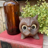 MCM 1970 Kitsch Owl Figurine-Google Eyes