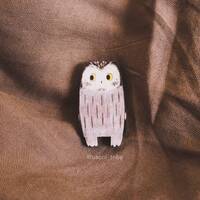 Owl brooch Owl pin Owl lover gift Cute owl brooch Night creature Halloween owl Cute owl pin Owl for 