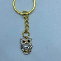 Gold Tiny Owl with Rhinestones