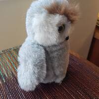 Vintage New Old Stock Snowy Owl Stuffed Animal Toy