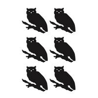 Halloween Owl Vinyl Decal Set: Party Decor, Window Clings (Set of 6)