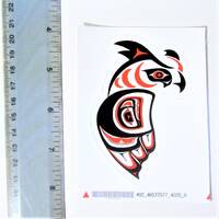 First Nations ''Wise Owl'' Sticker Decal Pacific North West Native Indigenous Art