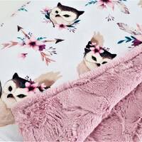 Personalized Owl Minky Baby Blanket