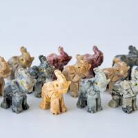 Small Soapstone Animal Carving | Owl Soapstone Sculpture | Elephant Soapstone Sculpture | Dolphin So