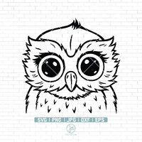 Owl Outline Svg | Owl SVG file | Owl cut file | Animal Face | Cute Owl Svg | Owl Vector | Owl Svg Fi