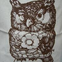 vintage owl canvas tote bag by 'Current'  - never used