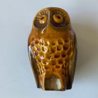 Vintage Owl Figurine. Ceramic. 4” Tall.