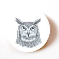Pack of 24, 72, 240 Sketched Owl stickers, paper labels, crafts stickers