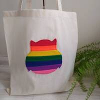 Tote Bag Rainbow Owl, Owl Tote Bag, Rainbow Tote Bag, Rainbow Bag, Birthday Gift