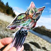 Owl Stickers | Owl gifts for her | owl laptop sticker | colorful hydro flask sticker | Owl Art Decor