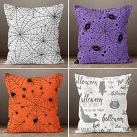 Owl Halloween Pillow, Spooky Spider Pillow, Creepy Carved Pumpkin Ghost Pillow, Halloween Pillow Cov